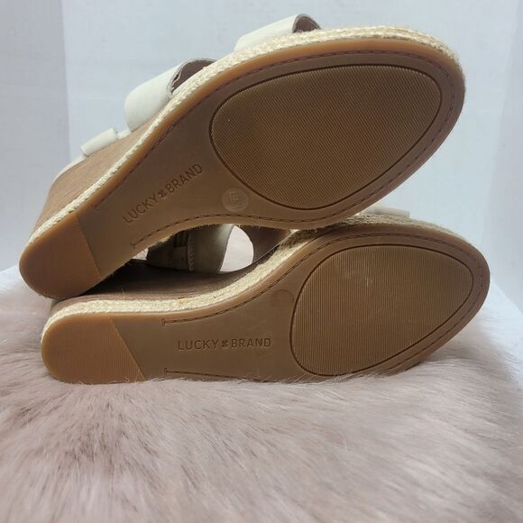 Lucky Brand Womens LK-Lowden Wedge Platform Sandals Sandshell Size 8.5 M US - Picture 9 of 9